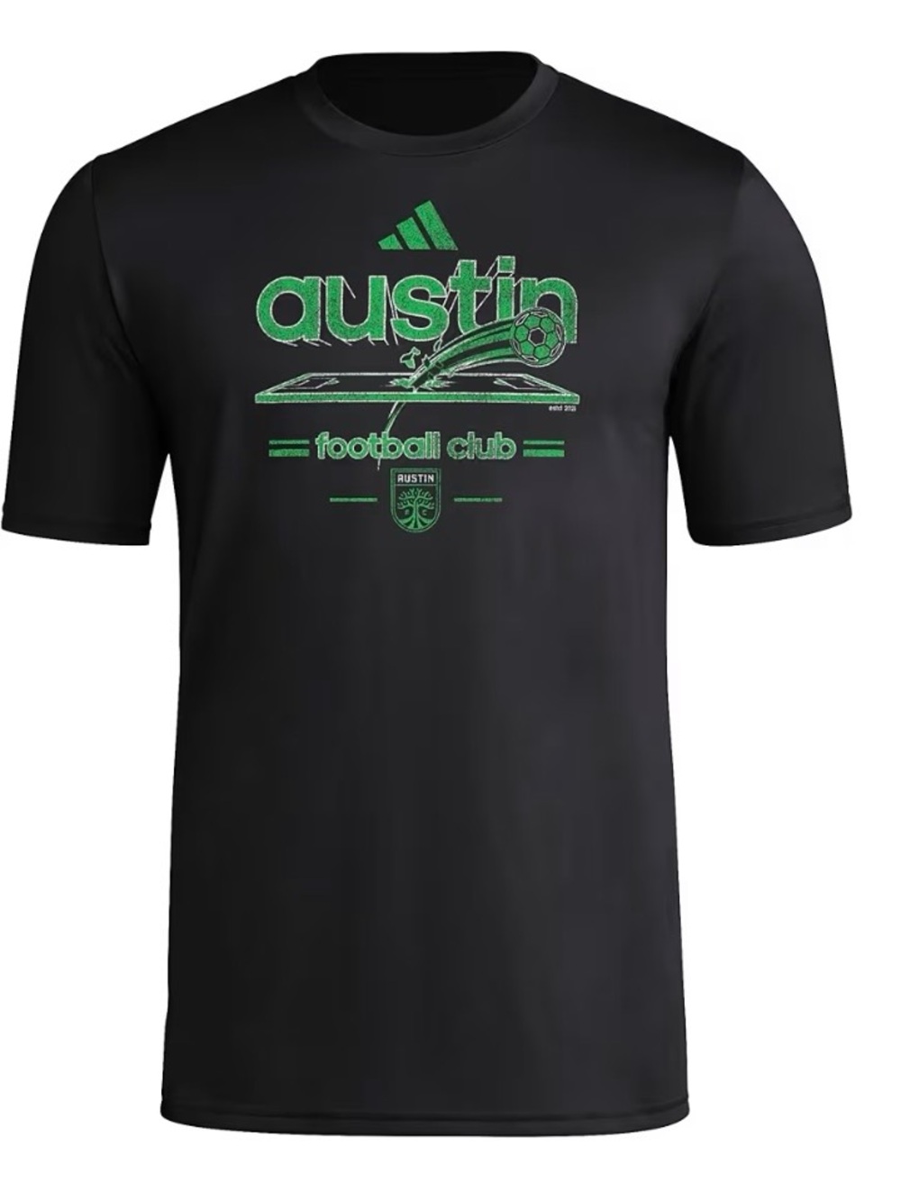 Adidas Austin FC Vintage World Pre-Game Soccer Tee Black Size Medium